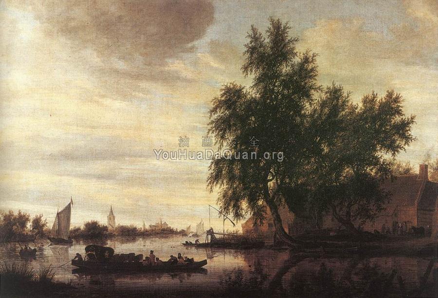 The Ferry Boat - 萨洛蒙·凡·雷斯达尔